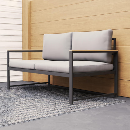 Sedia decorativa da esterno Brookside Meg in metallo con cuscini