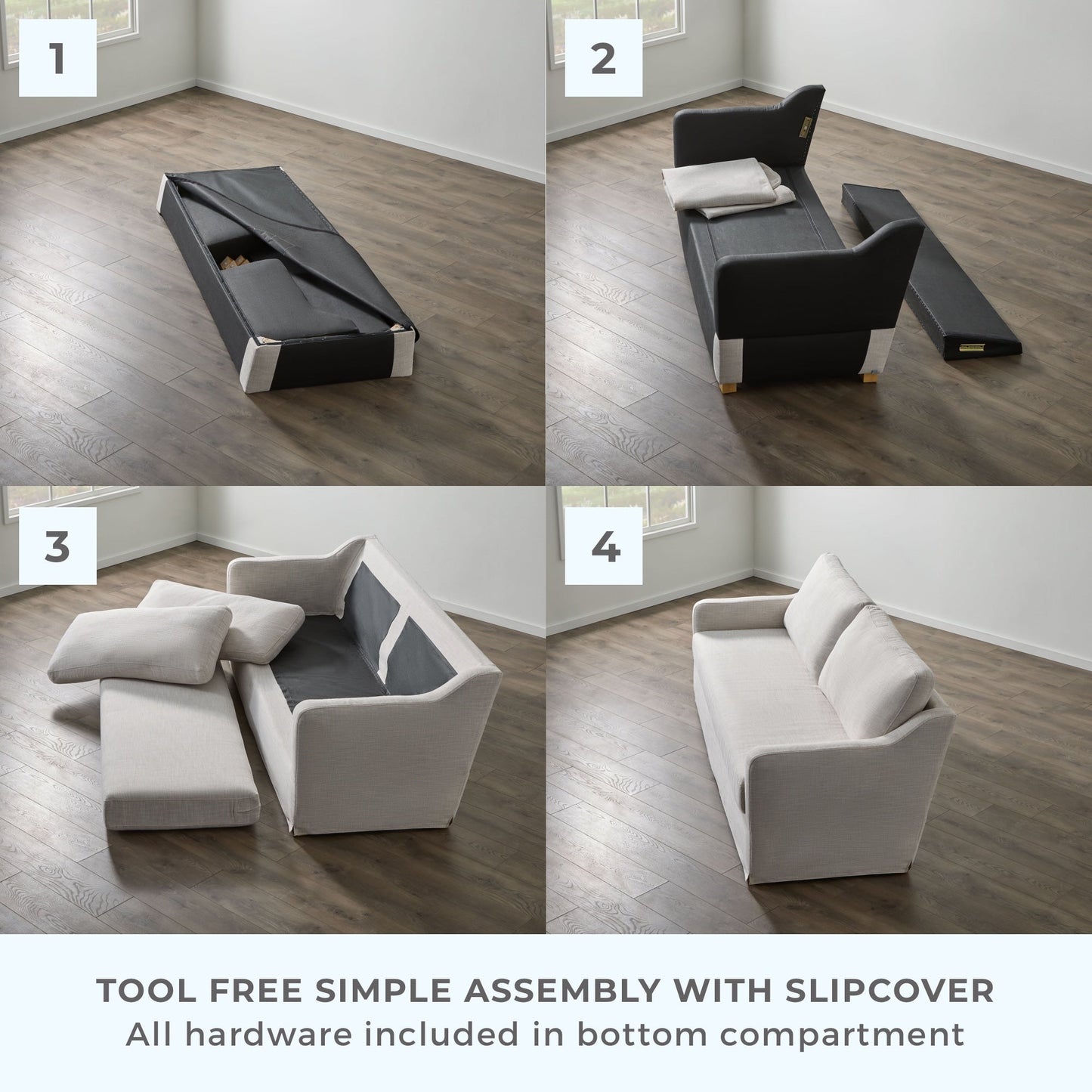 Divano imbottito Brookside Nelle a 3 posti