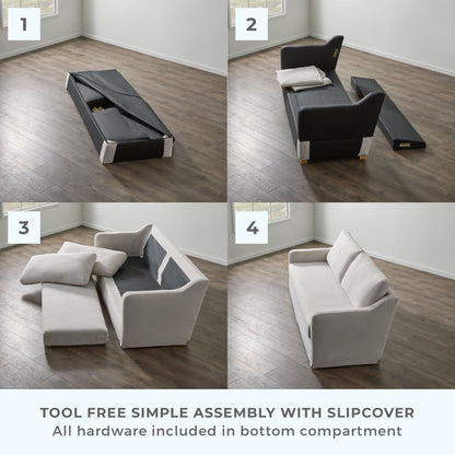 Divano imbottito Brookside Nelle a 3 posti