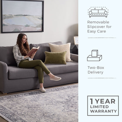 Divano imbottito Brookside Nelle a 3 posti