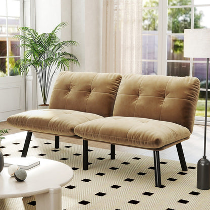 Divano letto moderno pieghevole convertibile marrone