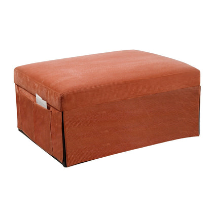 Divano letto singolo convertibile in velluto a coste marrone moderno da 36,61 pollici con schienale reclinabile per soggiorno