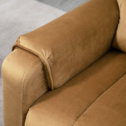 Poltrona reclinabile elettrica rivestita in velluto marrone con massaggio vibrante, telecomando, tasche portaoggetti e reclinazione regolabile