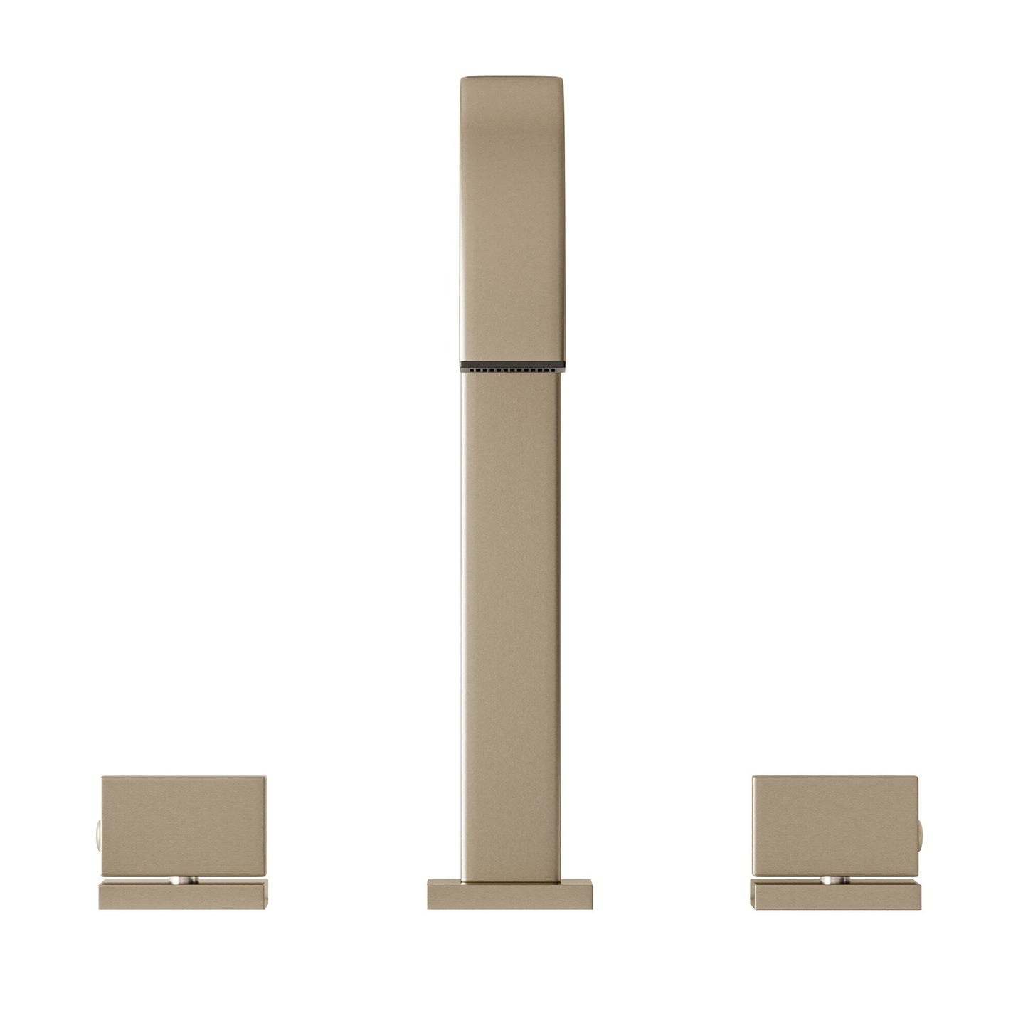 Rubinetto per lavabo da bagno a 3 fori con doppia maniglia, finitura oro spazzolato