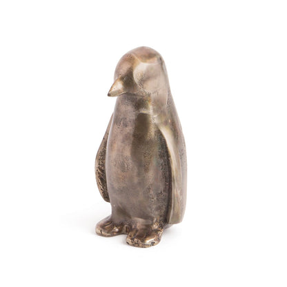 Figurina di pinguino in peltro spazzolato Mr. Popper