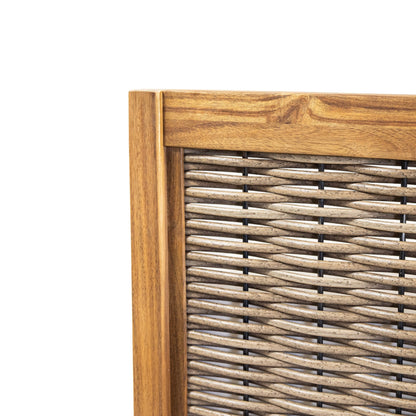 Christopher Knight Home Burchett, set di divani e tavolini da esterno in legno di acacia con cuscini Sunbrella opzionali