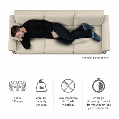 Divano grande da soggiorno a 3 posti Coventry 85W di Bush Furniture