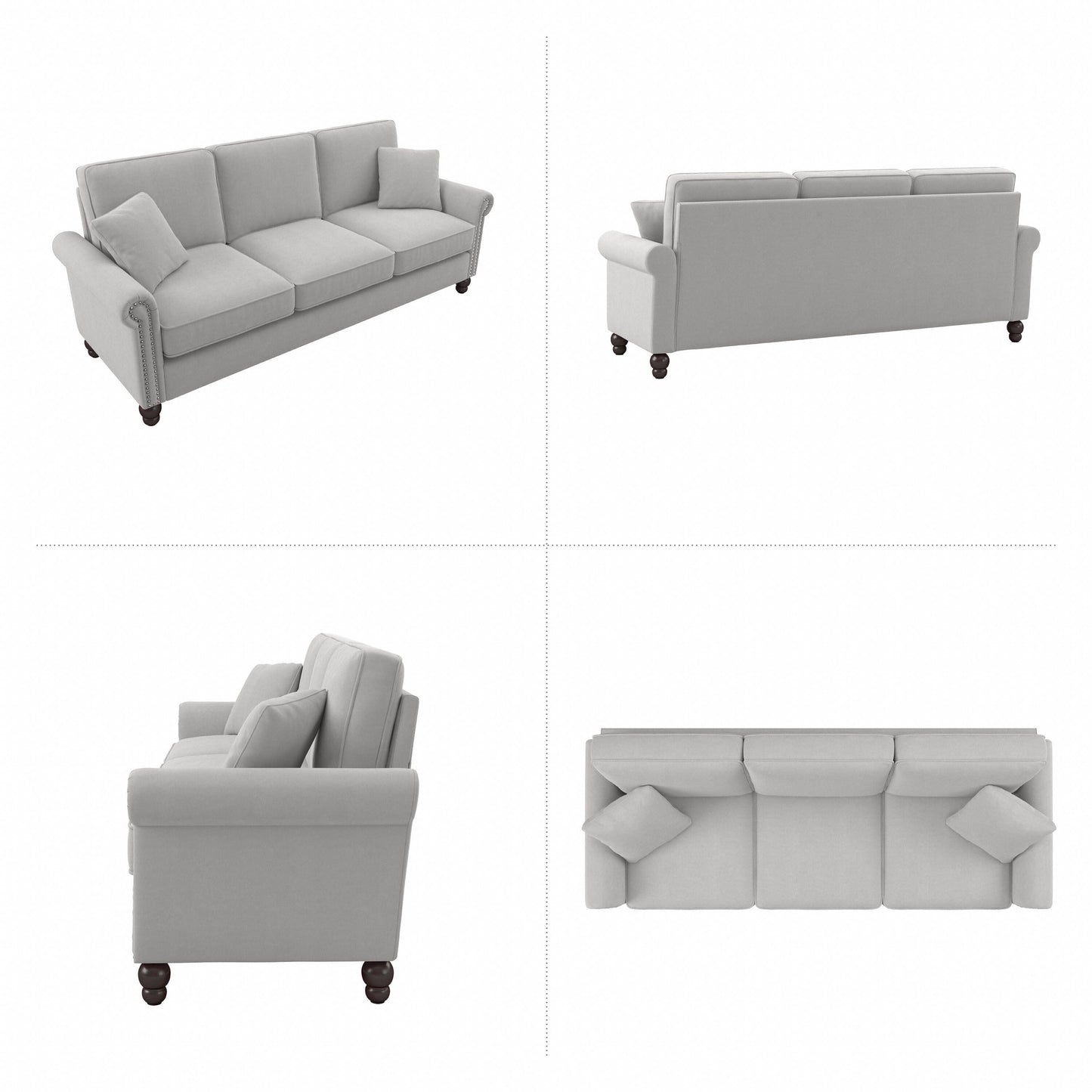 Divano grande da soggiorno a 3 posti Coventry 85W di Bush Furniture