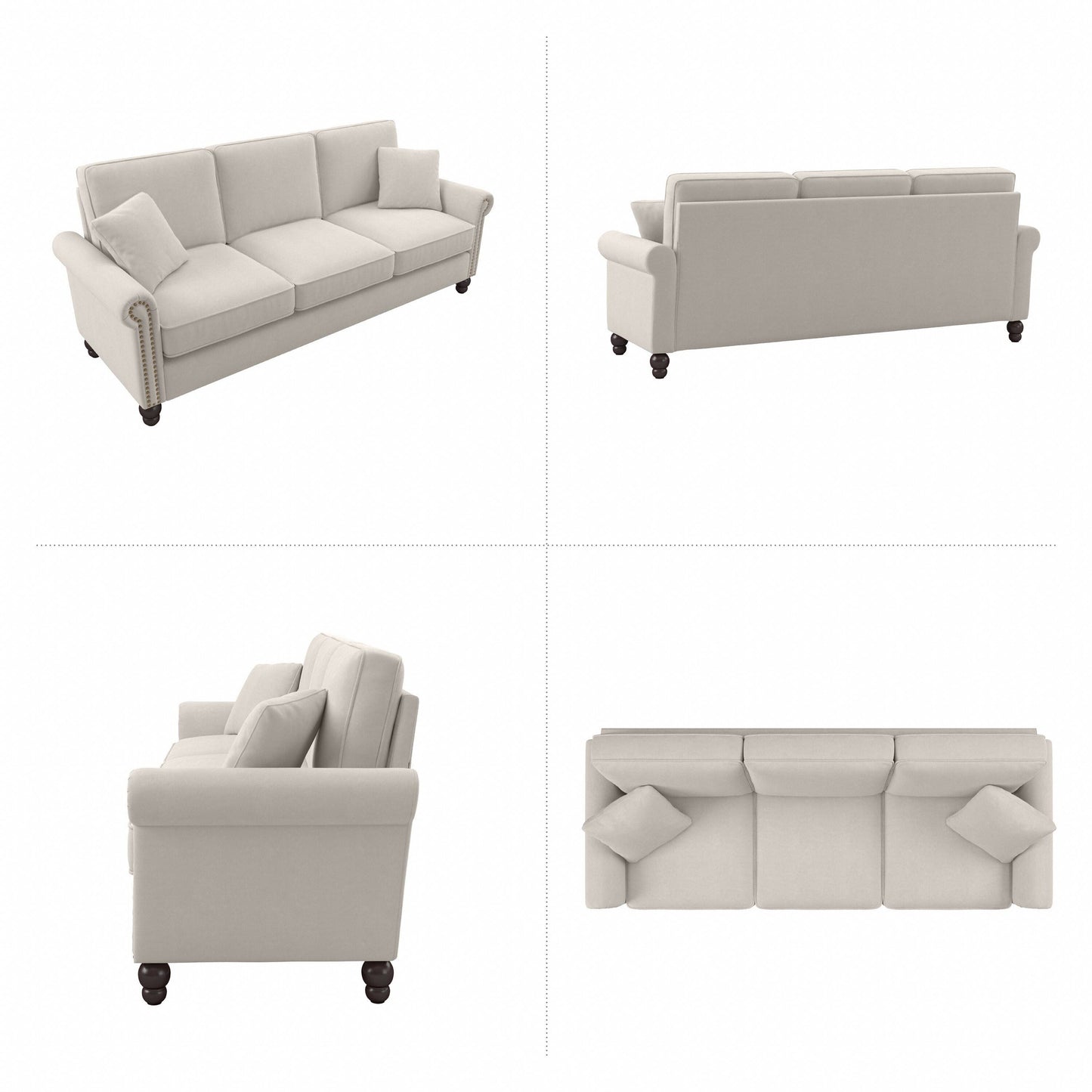 Divano grande da soggiorno a 3 posti Coventry 85W di Bush Furniture