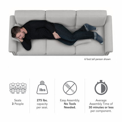 Divano grande da soggiorno a 3 posti Coventry 85W di Bush Furniture