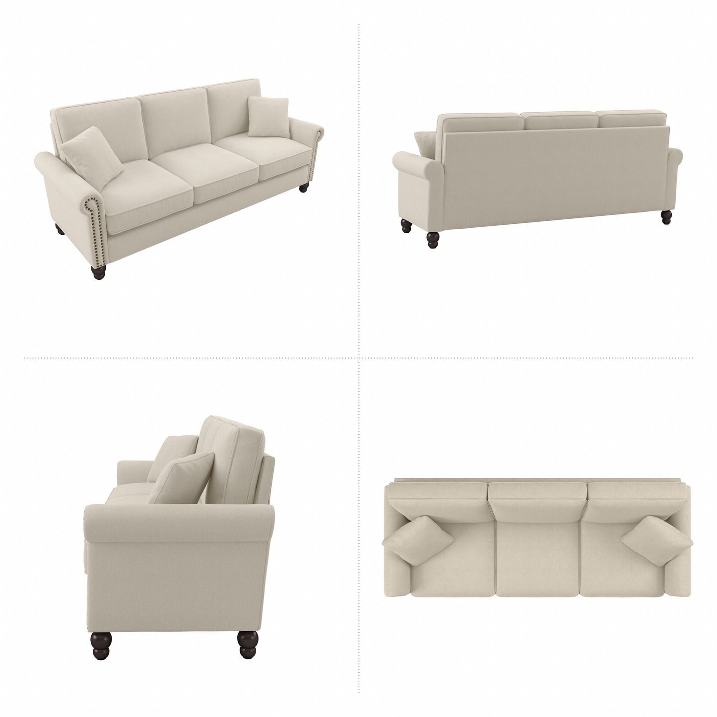 Divano grande da soggiorno a 3 posti Coventry 85W di Bush Furniture