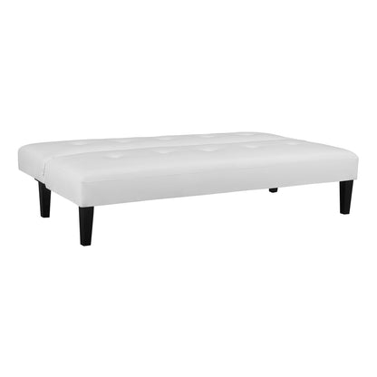 Collezione Ultimate Futon Sofa: Divano Futon con braccioli e portabicchieri, Divano imbottito con bottoni e gambe in legno