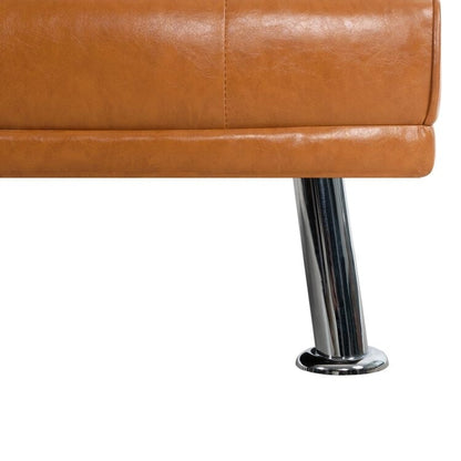 Collezione Ultimate Futon Sofa: Divano Futon con braccioli e portabicchieri, Divano imbottito con bottoni e gambe in legno