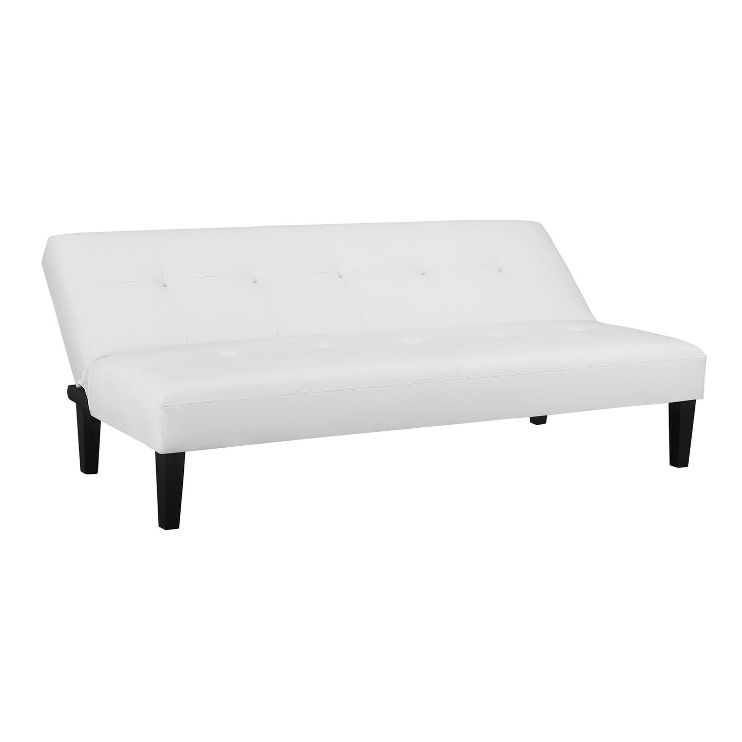 Collezione Ultimate Futon Sofa: Divano Futon con braccioli e portabicchieri, Divano imbottito con bottoni e gambe in legno