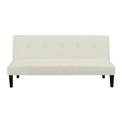 Collezione Ultimate Futon Sofa: Divano Futon con braccioli e portabicchieri, Divano imbottito con bottoni e gambe in legno