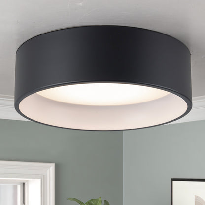 Lampada da soffitto a filo LED integrata Cattleya nera e effetto legno 3CCT