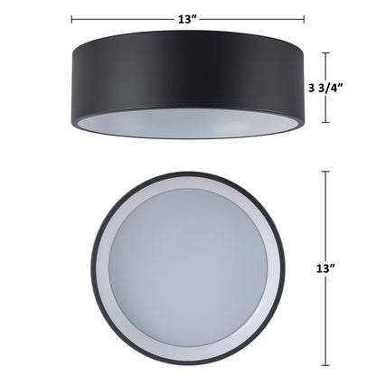 Lampada da soffitto a filo LED integrata Cattleya nera e effetto legno 3CCT