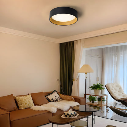 Lampada da soffitto a filo LED integrata Cattleya nera e effetto legno 3CCT