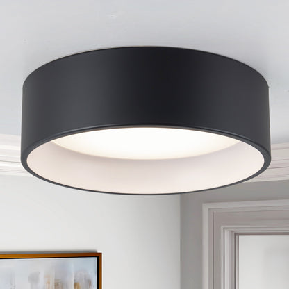 Lampada da soffitto a filo LED integrata Cattleya nera e effetto legno 3CCT