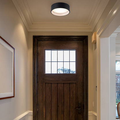 Lampada da soffitto a filo LED integrata Cattleya nera e effetto legno 3CCT