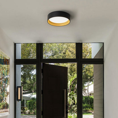 Lampada da soffitto a filo LED integrata Cattleya nera e effetto legno 3CCT