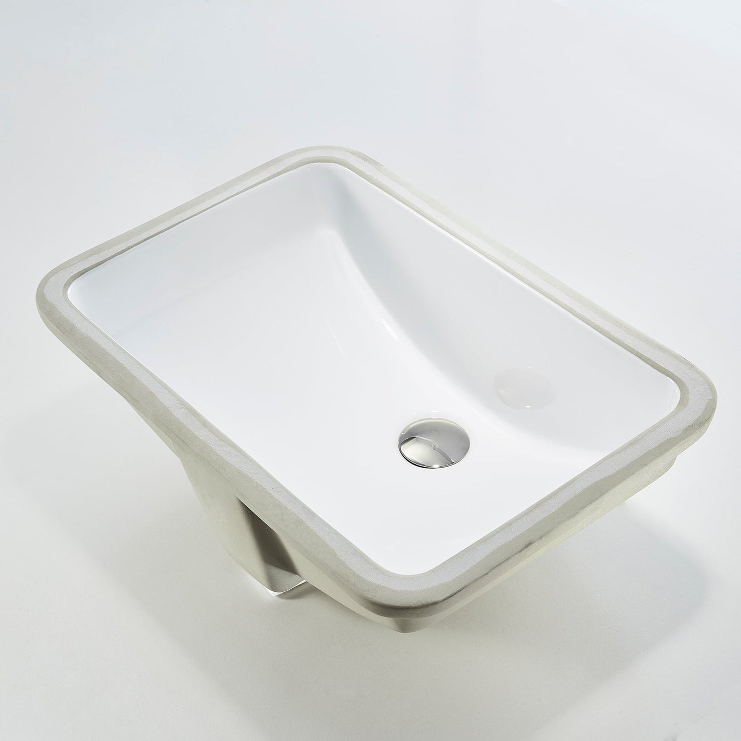 Lavandino da bagno sottotop CB HOME 20'' x 14'', lavabo da bagno rettangolare in ceramica bianca (20-5/8'' x 14-1/2'' x 8-1/4'')