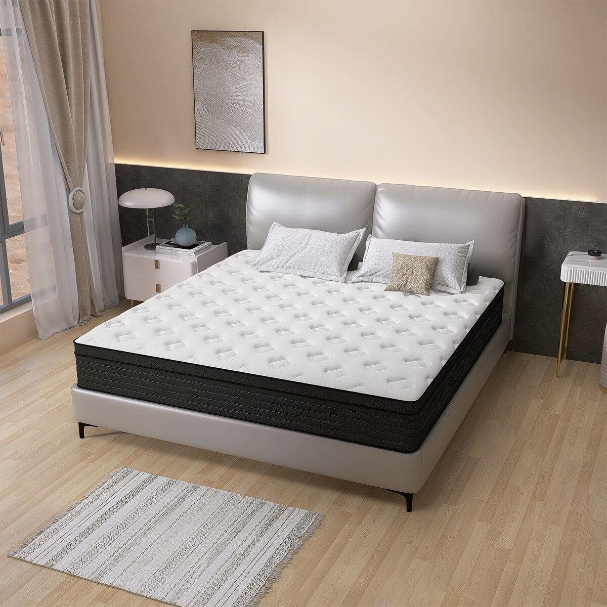 Materasso ibrido matrimoniale CHEVNI 14 Pillow Top Medium Pocket Spring