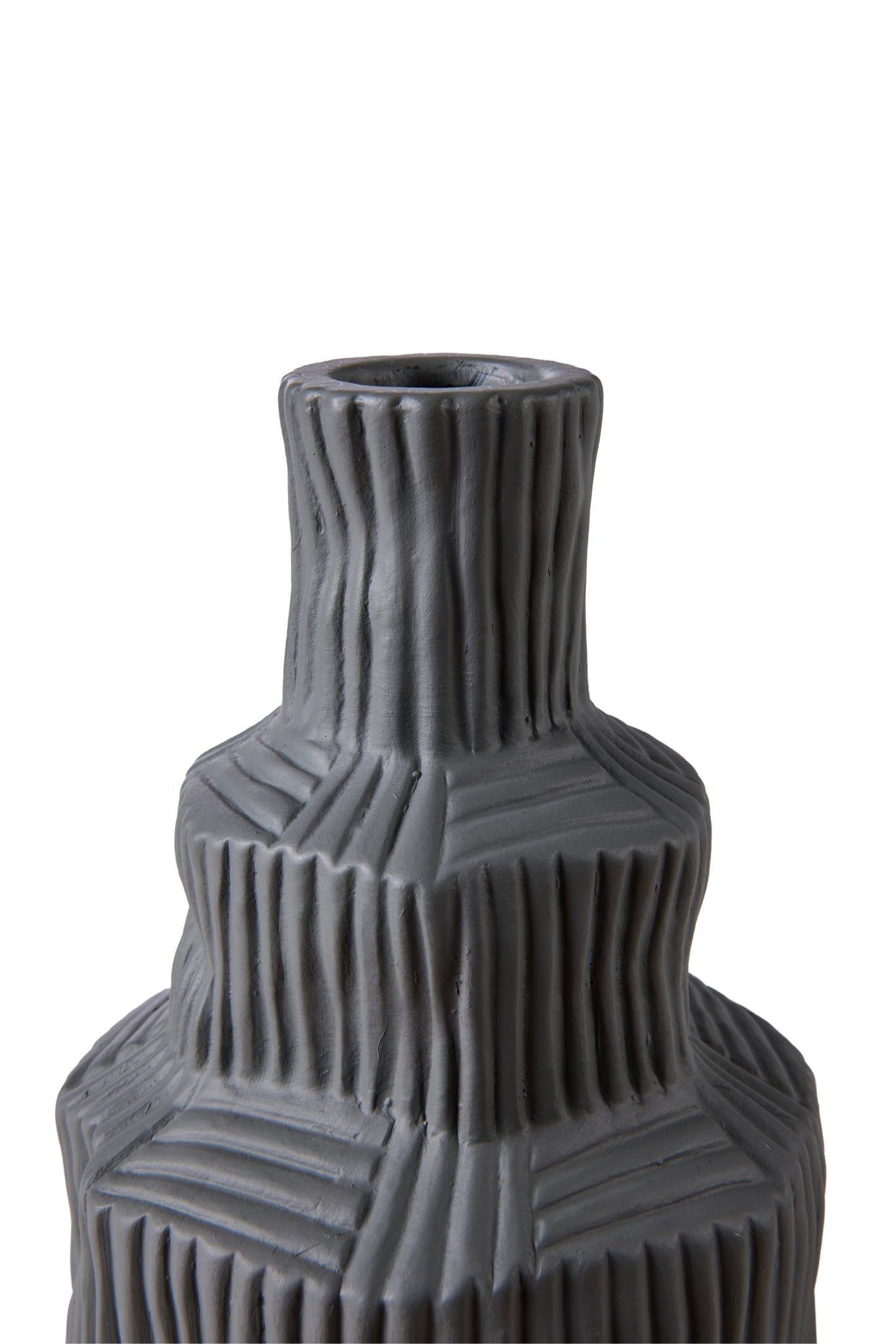 Cemento ondulato - Vaso Torre Grigio