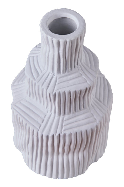 Cemento ondulato - Vaso Torre Bianco