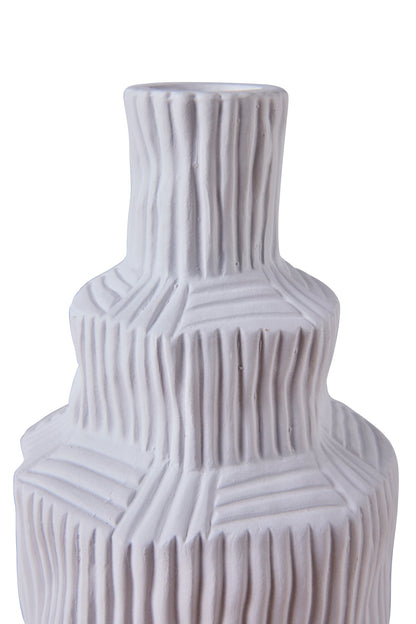 Cemento ondulato - Vaso Torre Bianco