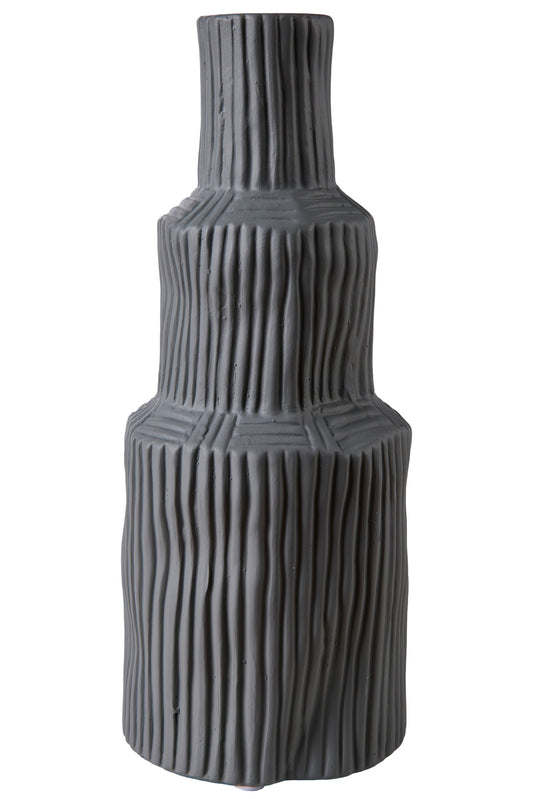 Cemento ondulato - Vaso Torre Grigio