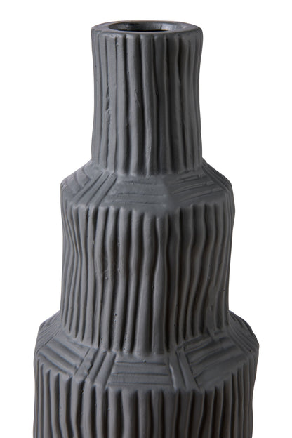 Cemento ondulato - Vaso Torre Grigio