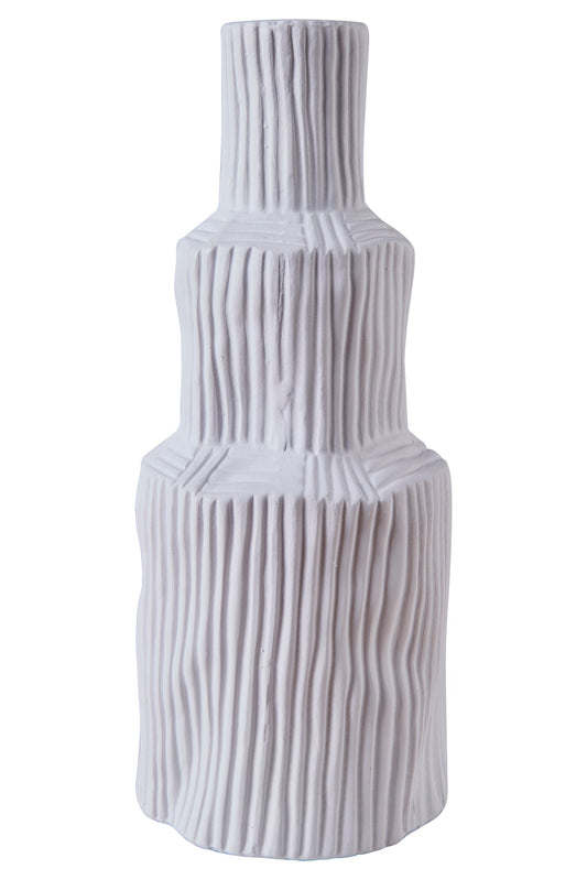 Cemento ondulato - Vaso Torre Bianco