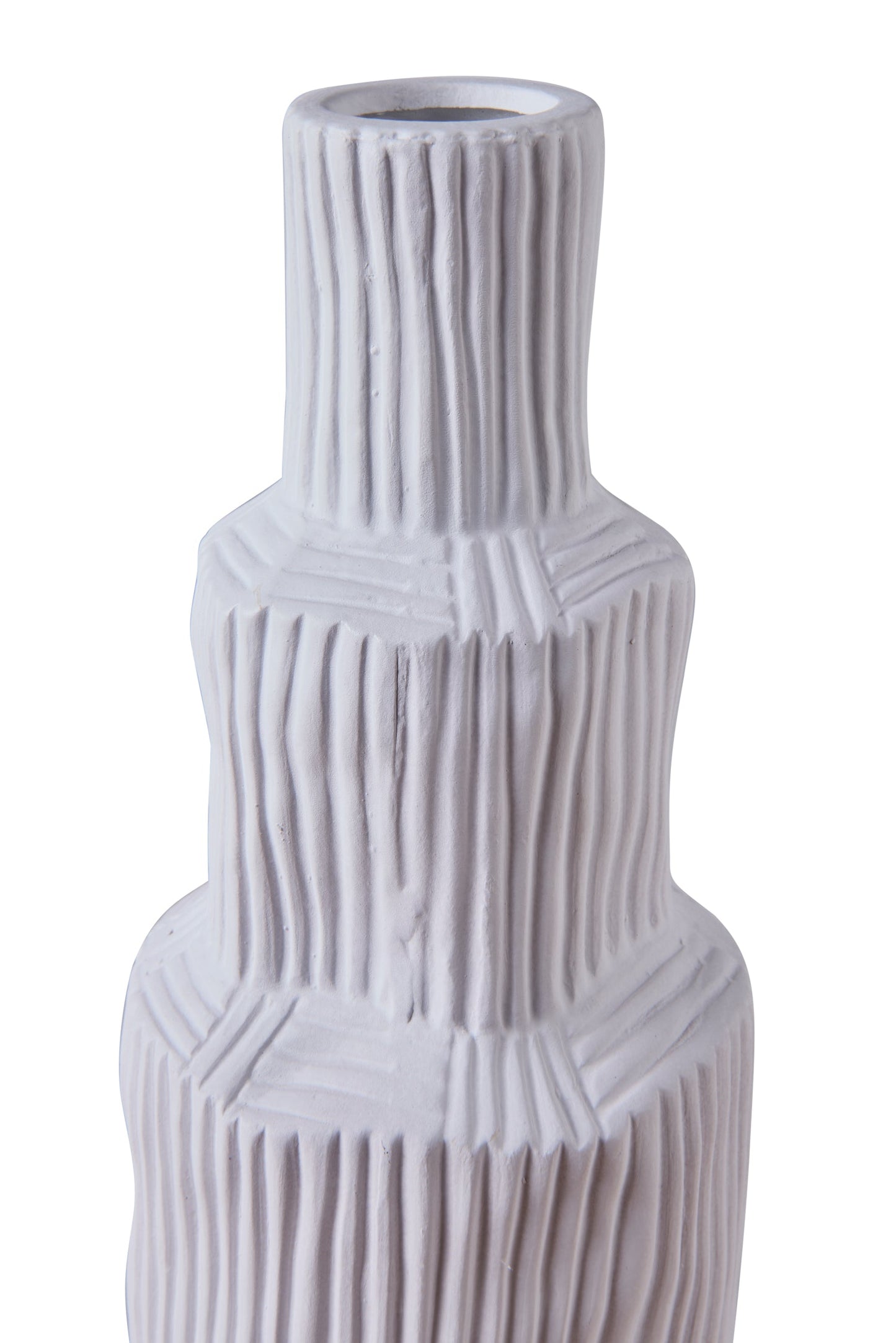 Cemento ondulato - Vaso Torre Bianco