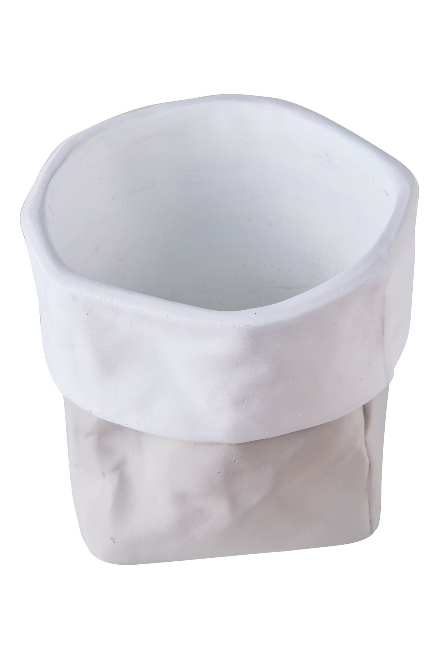 Cemento Di Carta - Vaso Cestino Con Balza Grigio