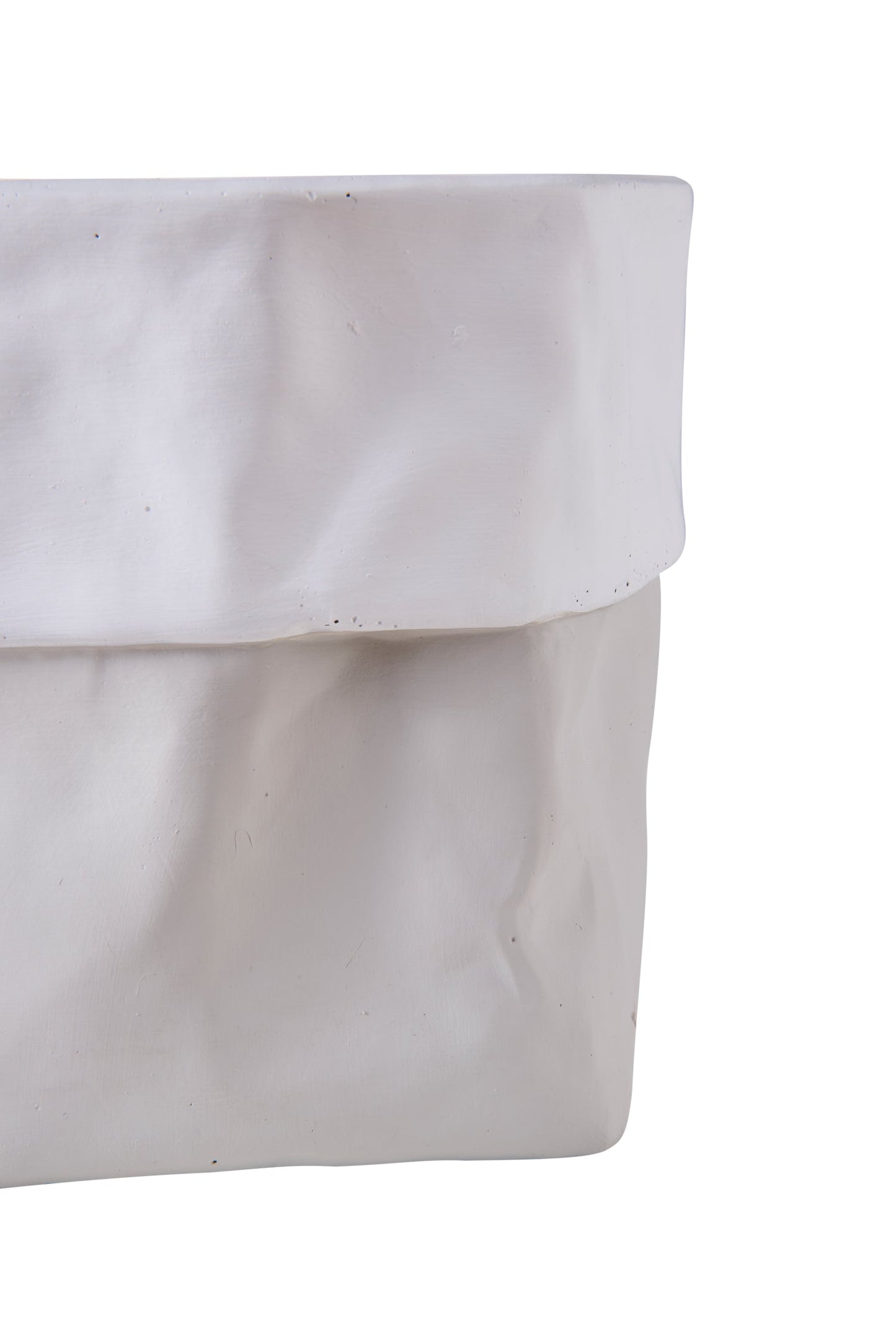 Cemento Di Carta - Vaso Cestino Con Balza Grigio