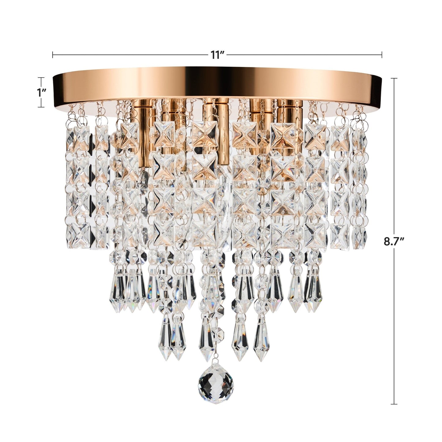 Lampadario da soffitto in cristallo a filo CO-Z 11 a 5 luci