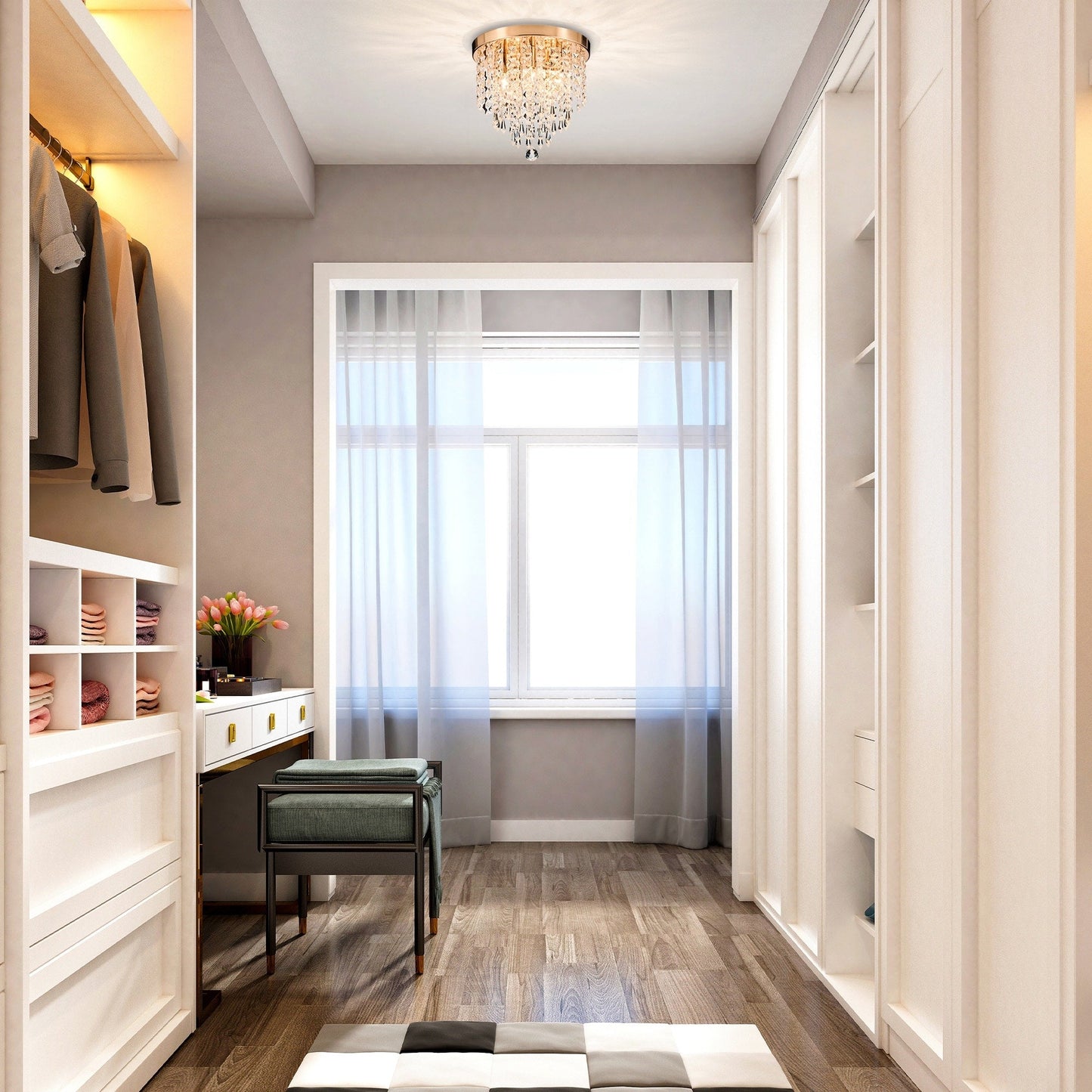 Lampadario da soffitto in cristallo a filo CO-Z 11 a 5 luci