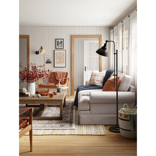 Lampada da terra rustica da farmacia CO-Z 65 con paralume in metallo regolabile