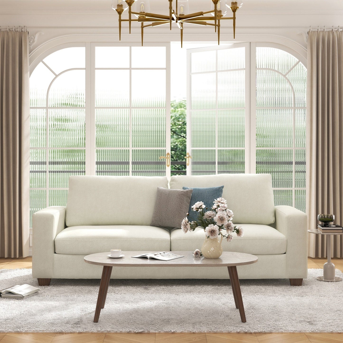 Divano imbottito CO-Z 86.6 per soggiorno, divano a 3 posti