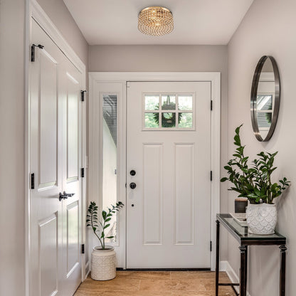 Lampada da soffitto moderna a 2 luci in cristallo rotondo CO-Z