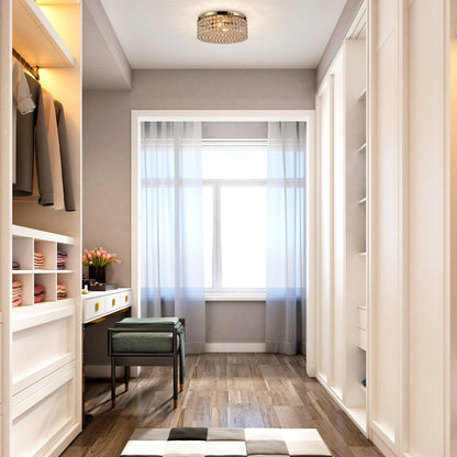 Lampada da soffitto moderna a 2 luci in cristallo rotondo CO-Z