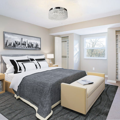 Lampada da soffitto moderna a 2 luci in cristallo rotondo CO-Z