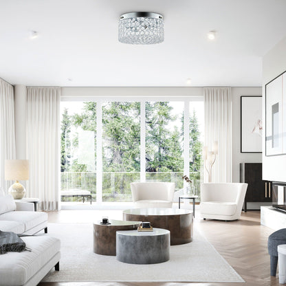 Lampada da soffitto moderna a 2 luci in cristallo rotondo CO-Z