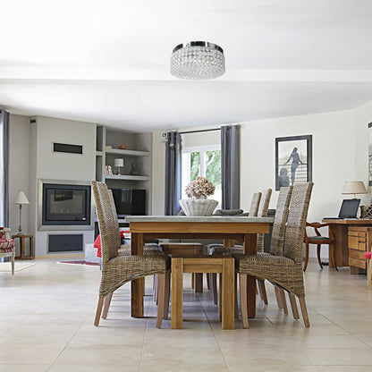 Lampada da soffitto moderna a 2 luci in cristallo rotondo CO-Z