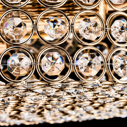 Lampada da soffitto moderna a 2 luci in cristallo rotondo CO-Z