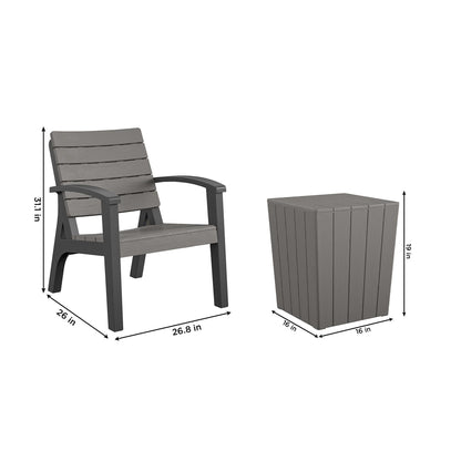 Set di 3 pezzi in resina COSCO