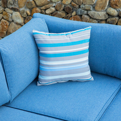 COSIEST - Set di divani componibili in vimini da esterno a due posti, 2 pezzi