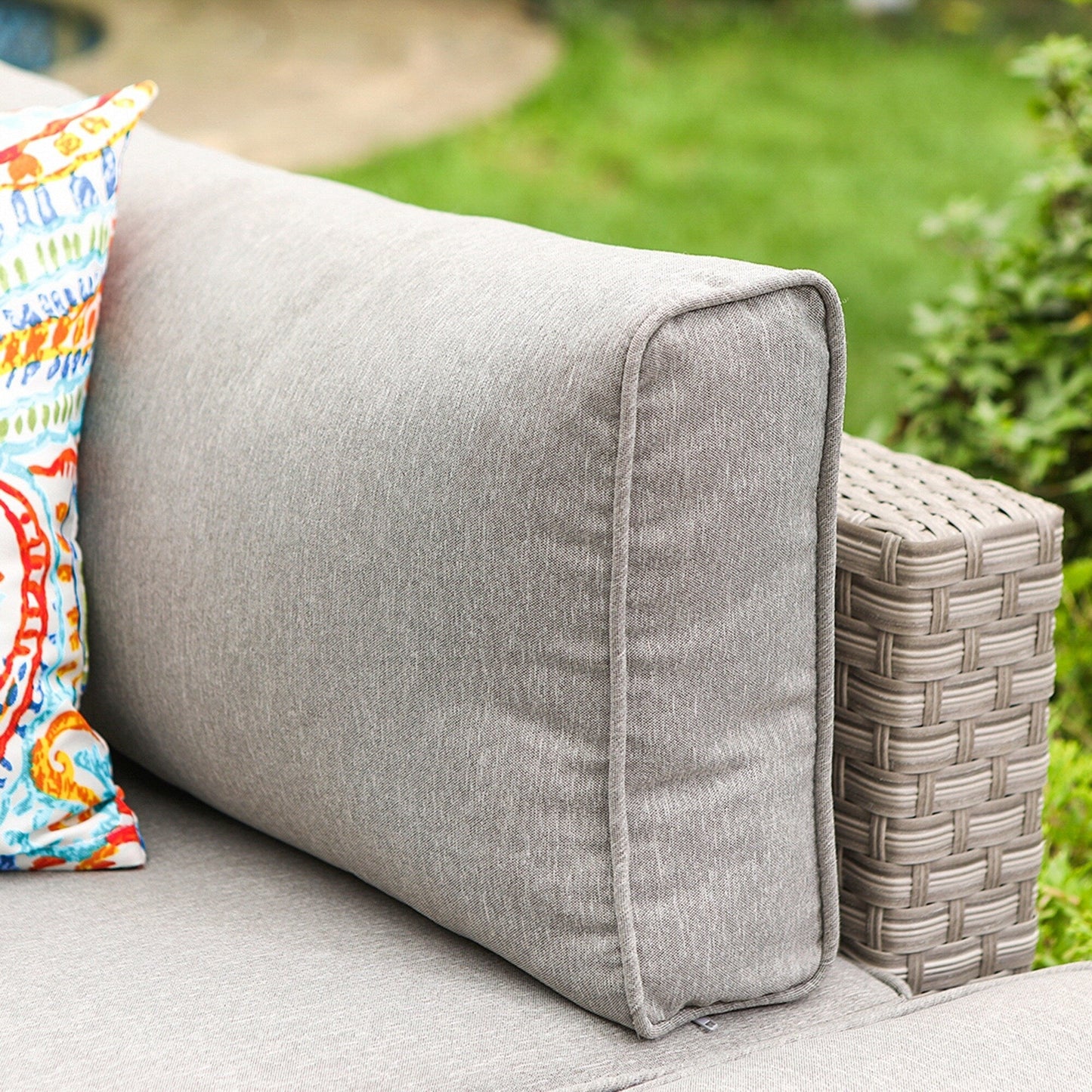 COSIEST - Set di divani componibili in vimini da esterno a due posti, 2 pezzi