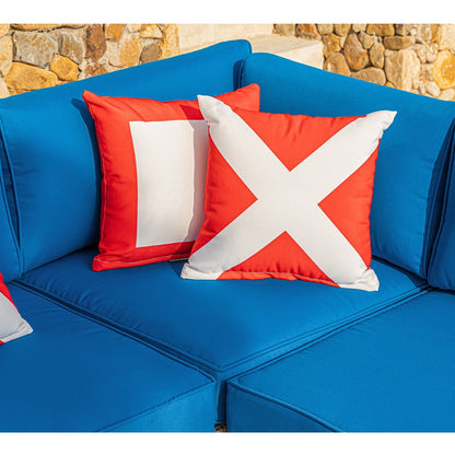 COSIEST - Set di divani componibili in vimini da esterno a due posti, 2 pezzi